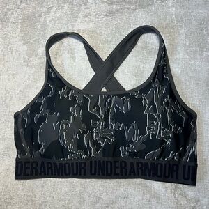 Under Armour Black and Gray Patterned Sports Bra